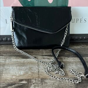 Elegant Black Leather Clutch